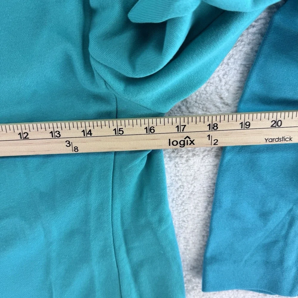 Susan Graver Weekend Marina Knit Blazer XS Raw Turquoise Blue